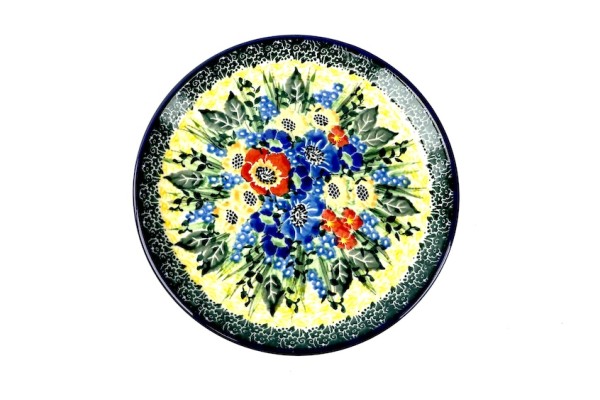 261 Bunzlau Gebaksbordje Unikat U4578 261 Gebaksbordjes Ø 16 cm